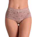 Kit 5 Calcinhas Cós Alto Renda Cinta Modeladora Rendada Algodão