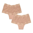 Kit 5 Calcinhas Cós Alto Renda Cinta Modeladora Rendada Algodão