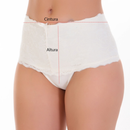 Kit 5 Calcinhas Cós Alto Renda Cinta Modeladora Rendada Algodão