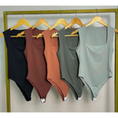 Body Feminino Modelador Plus Size Curve Regata Alça Larga Decote Moda Verão Praia Quadrado Suplex Premium Collant P006