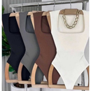 Body Feminino Modelador Plus Size Curve Regata Alça Larga Decote Moda Verão Praia Quadrado Suplex Premium Collant P006