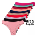 Kit Calcinhas 100% Algodao Basica dia a dia Conforto Calcinhas Lisas