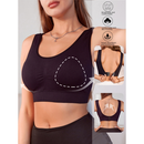 Sutiã esportivo sem costura cor sólida antimicrobiano e com suporte 9266