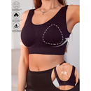 Sutiã esportivo sem costura cor sólida antimicrobiano e com suporte 9266