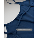 Macaquinho Fitness Academia Feminino Shorts Top Alça Suplex Forrado