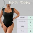 Body Feminino Modelador Plus Size Curve Regata Alça Larga Decote Moda Verão Praia Quadrado Suplex Premium Collant P006