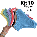 Kit Calcinhas 100% Algodao Basica dia a dia Conforto Calcinhas Lisas